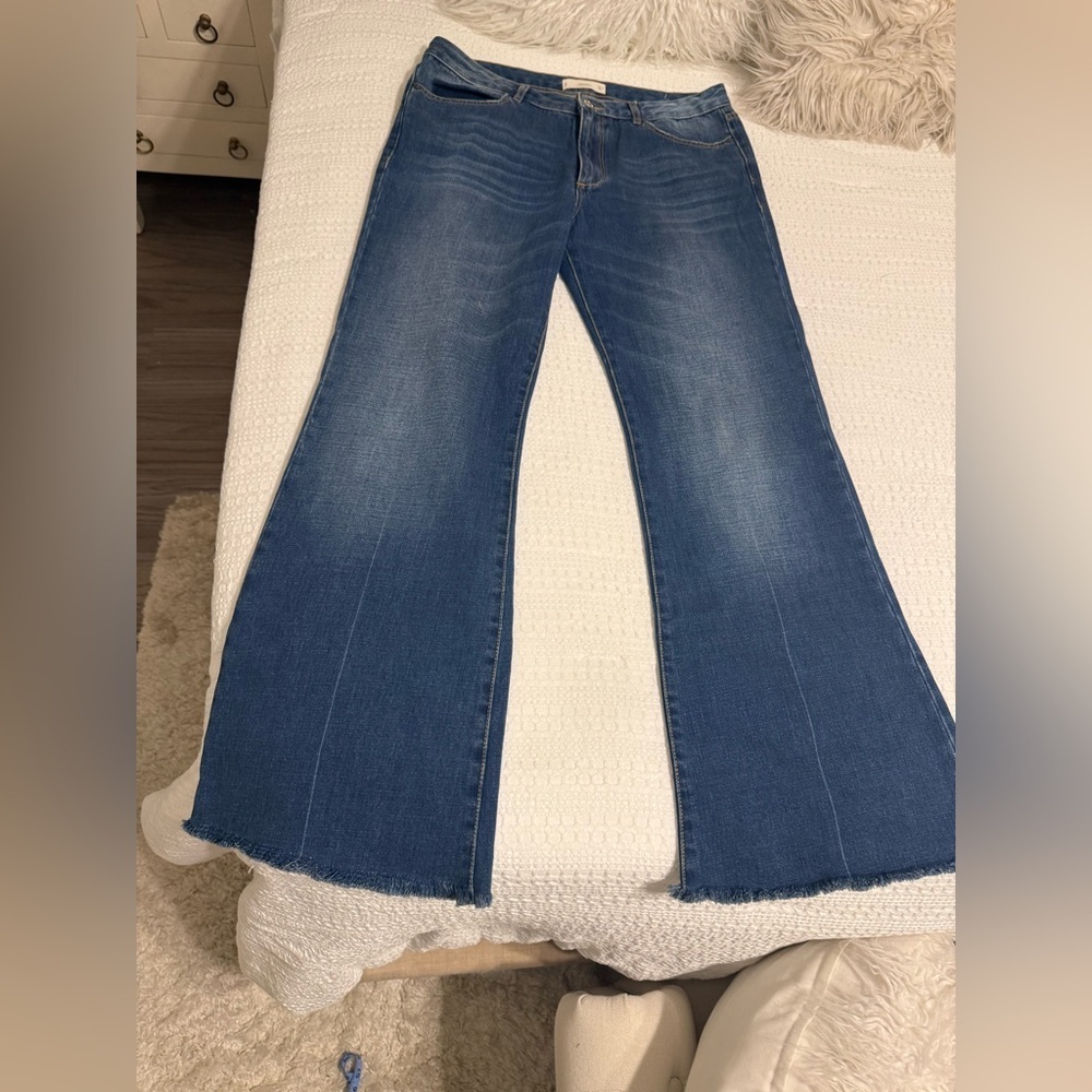 MNG Classic Blue Wide Leg Jeans